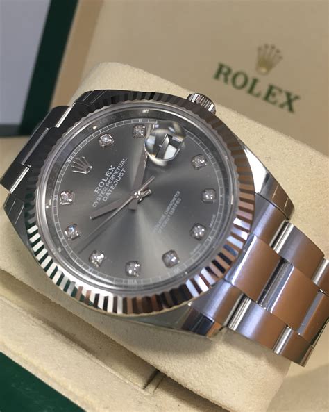 Rolex Datejust 41 Rolex 126334 Datejust 41 Rhodium Diamond .